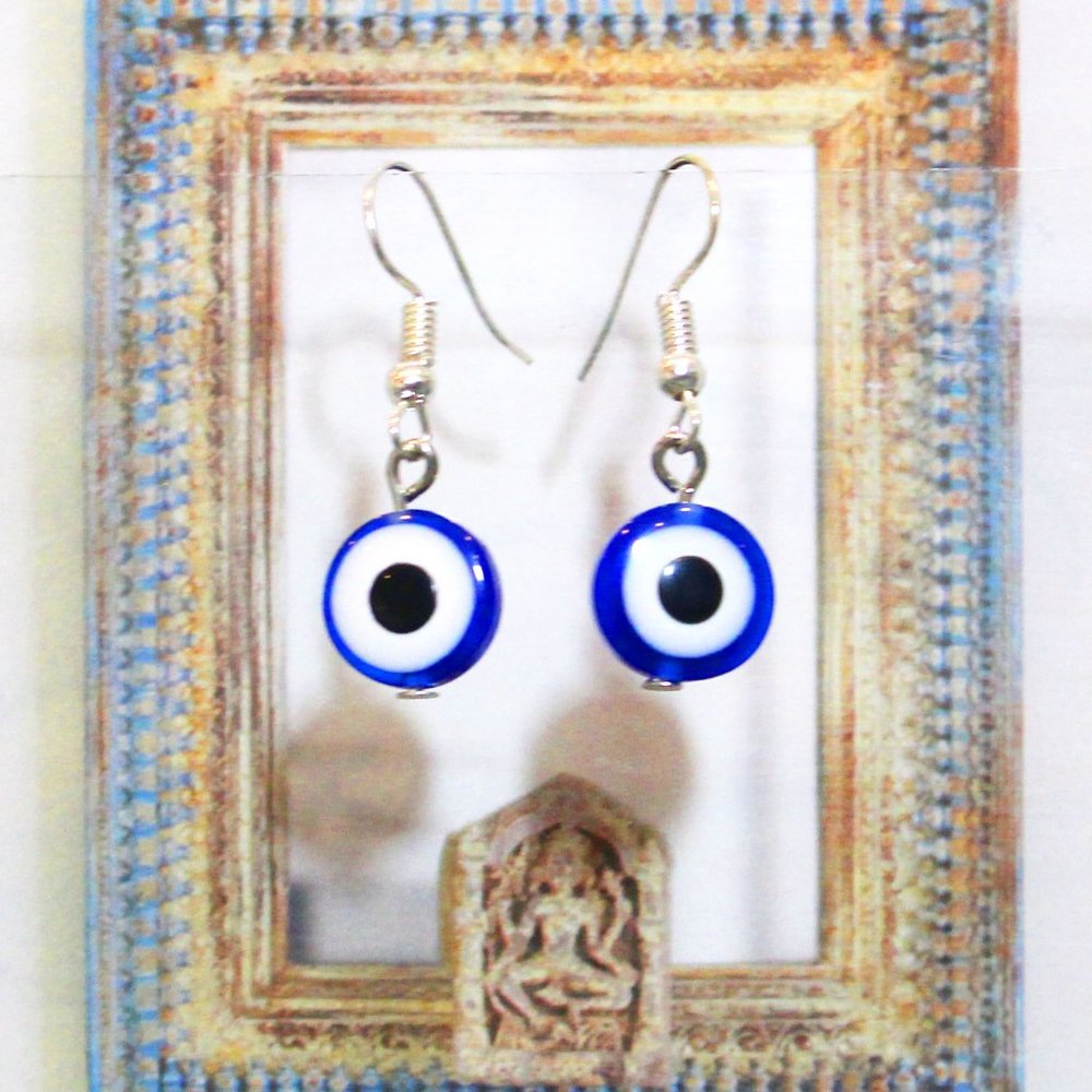 Simple Evil Eye Earrings